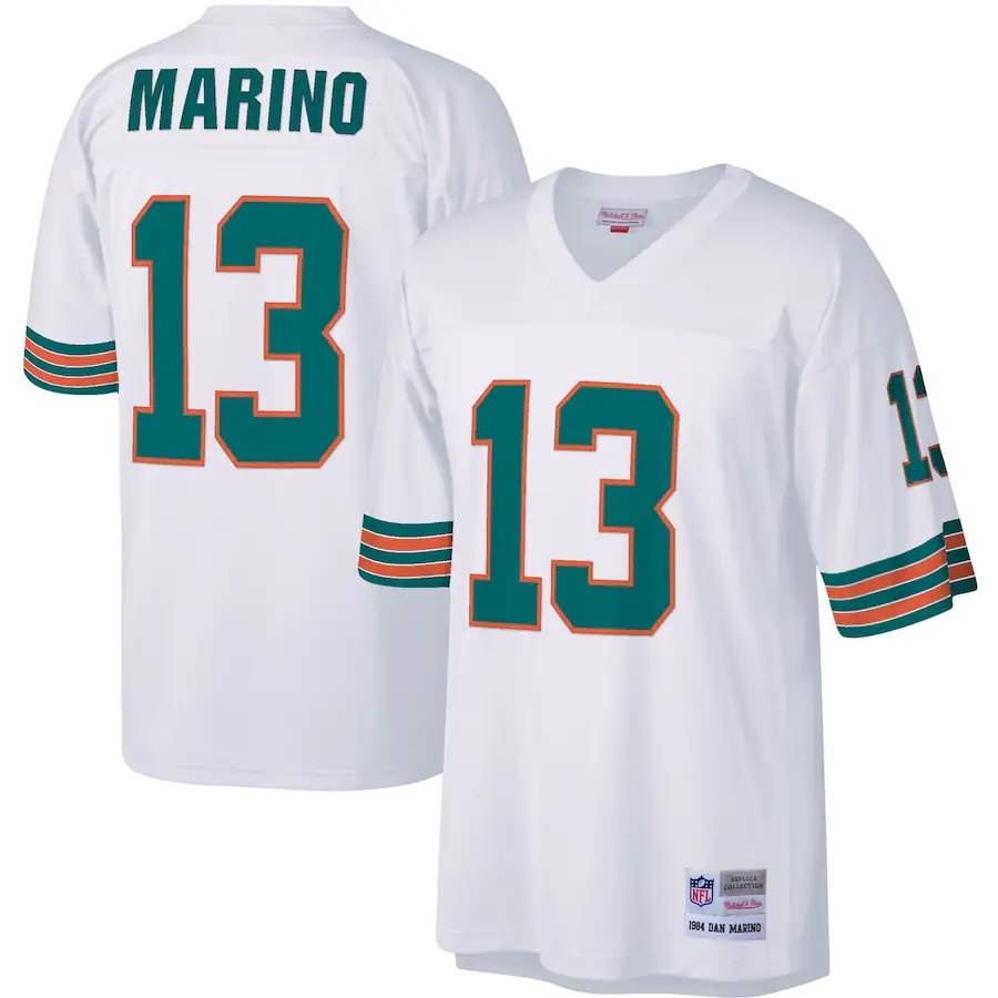 Miami Dolphins NFL Áo Thun Bóng Đá Marino Thomas Jersey Thể Thao Unisex Cỡ Lớn Phong Cách Retro