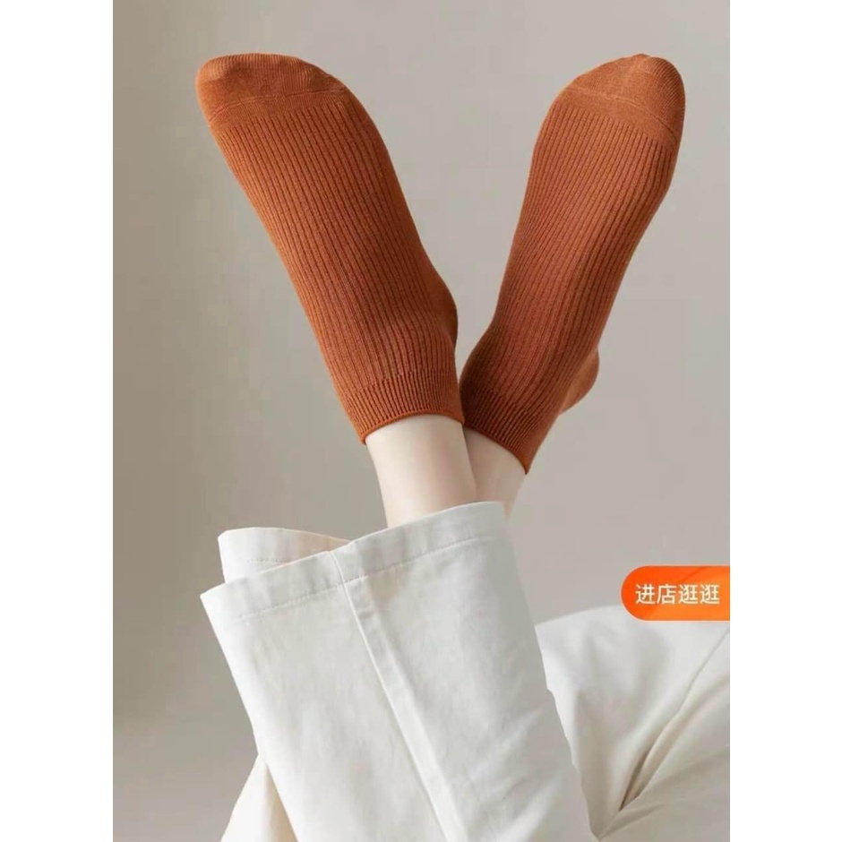 Set 5 đôi Tất dệt kim cổ ngắn chất len đẹp cho nữ