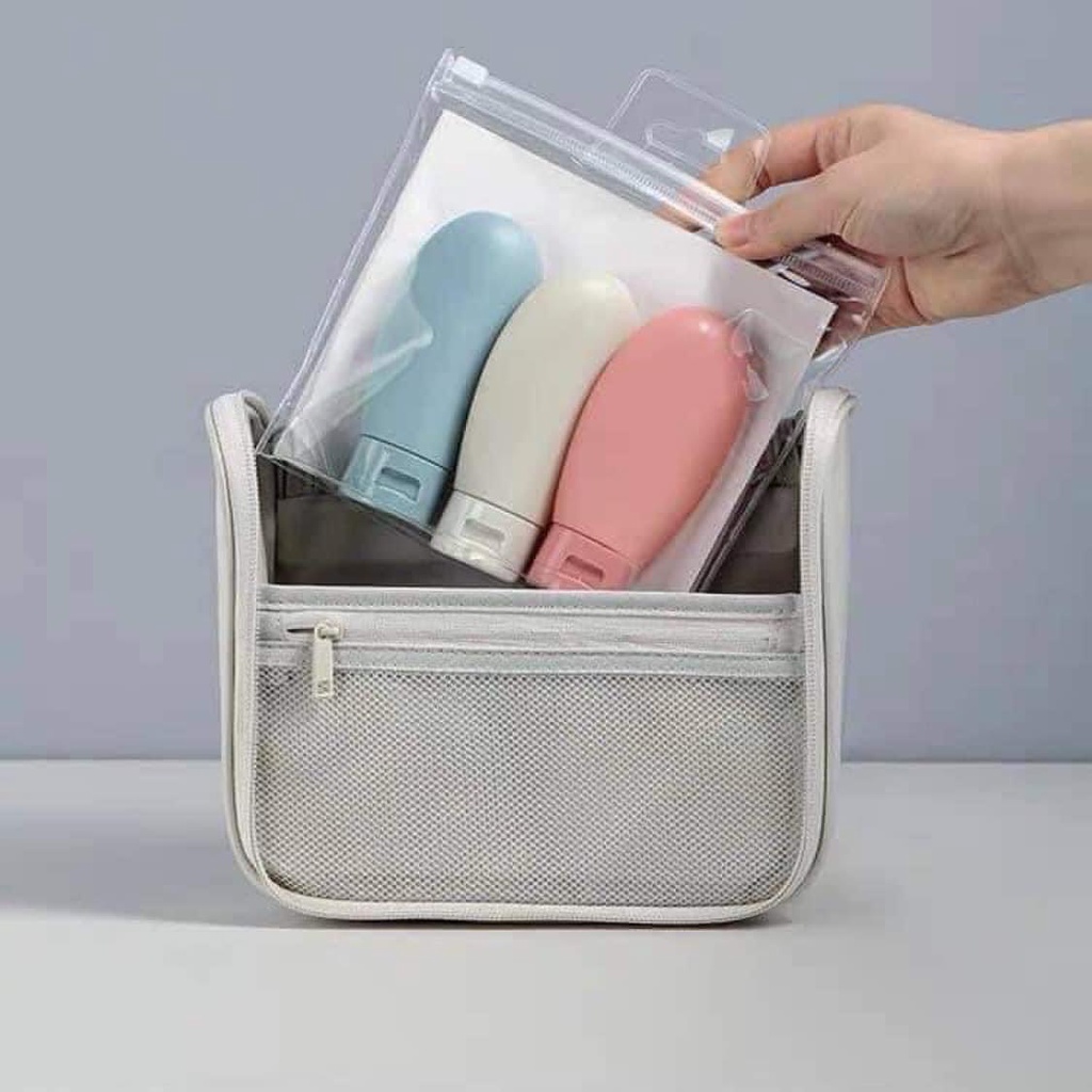 Túi chiết mỹ phẩm tiện dụng, túi chiết mỹ phẩm dầu gội du lịch