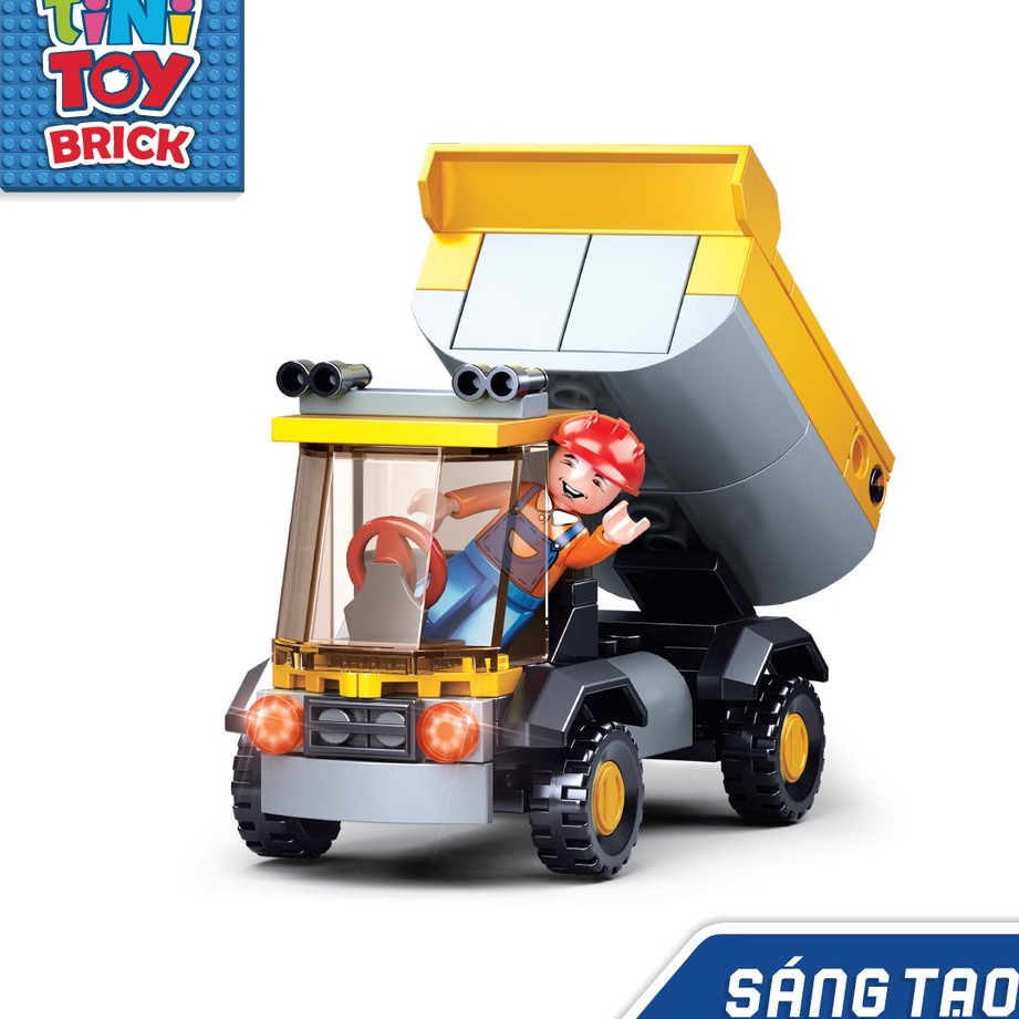 Đồ chơi lắp ráp lego sáng tạo xe ô-tô bán tải xây dựng TINITOY 83 mảnh ghép