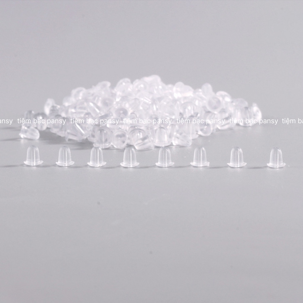 Chốt khuyên tai silicon PANSY, chốt bông tai nút silicon giá tốt