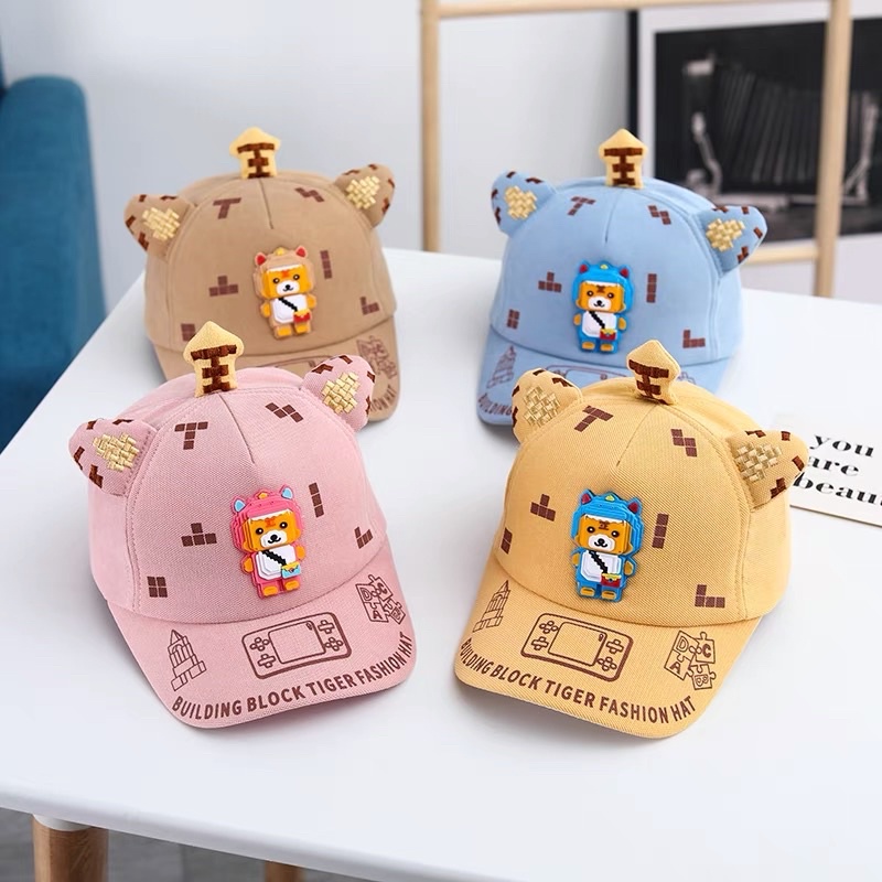 Mũ lưỡi trai cho bé trai bé gái hình gấu đi học nhiều hoạ tiết , phù hợp 5 tháng - 4 tuổi