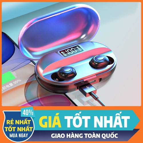 [GIẢM GIÁ SỐC] Tai Nghe Bluetooth 5.0 Không Dây T2 TWS Hiển thị % pin