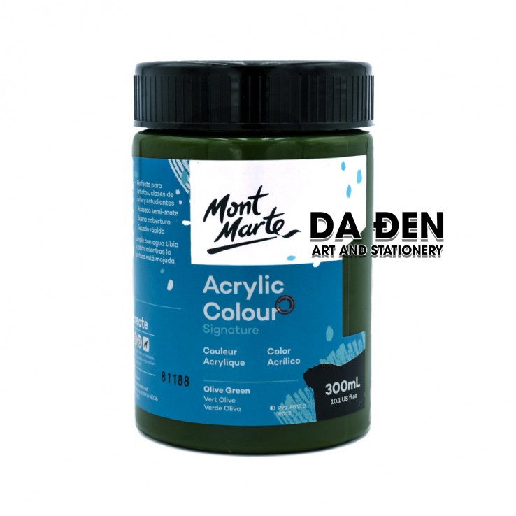 [DA ĐEN] Màu Mont Marte Signature Acrylic Colour 300ml (10.1-oz) - Olive Green