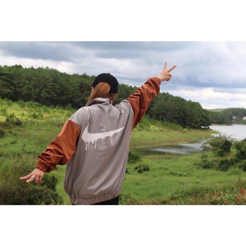 Áo Khoác Jacket Nike Drip Swoosh Vintage Nam Nữ Vải Dù 2 Lớp Cao Cấp LBsar