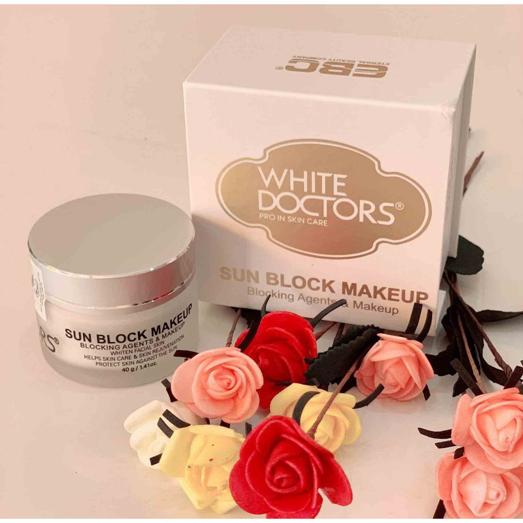 Kem trang điểm chống nắng trắng da mặt White Doctors Sunblock Makeup