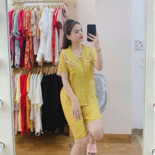 Bộ mặc nhà vải lụa cao cấp