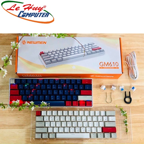 Bàn phím cơ không dây Newmen GM610 RGB Dual Mode