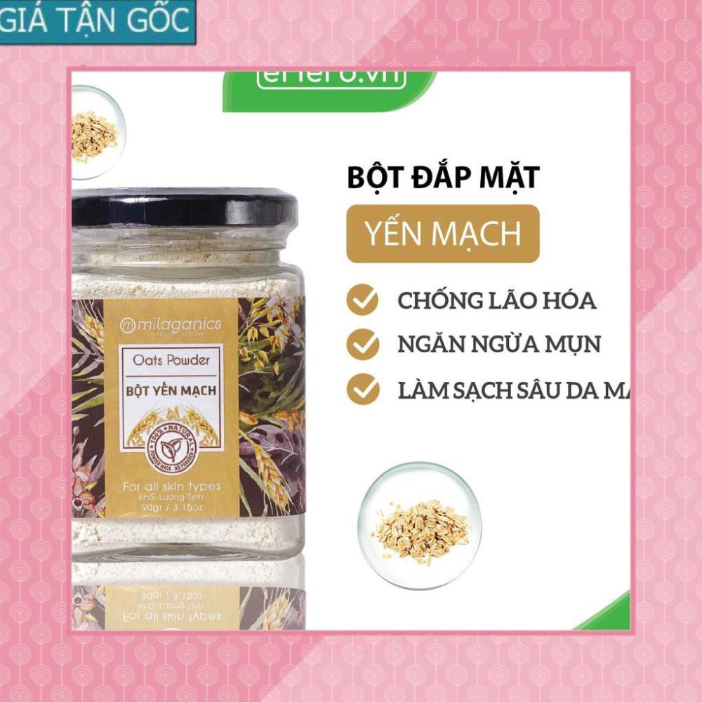 [GIÁ TẬN GỐC] Combo 3 Hũ Bột Trắng Da, Dưỡng Ẩm: Bột Đậu Đỏ, Bột Yến Mạch, Bột Cám Gạo MILAGANICS (100g/ Hũ) [EH]