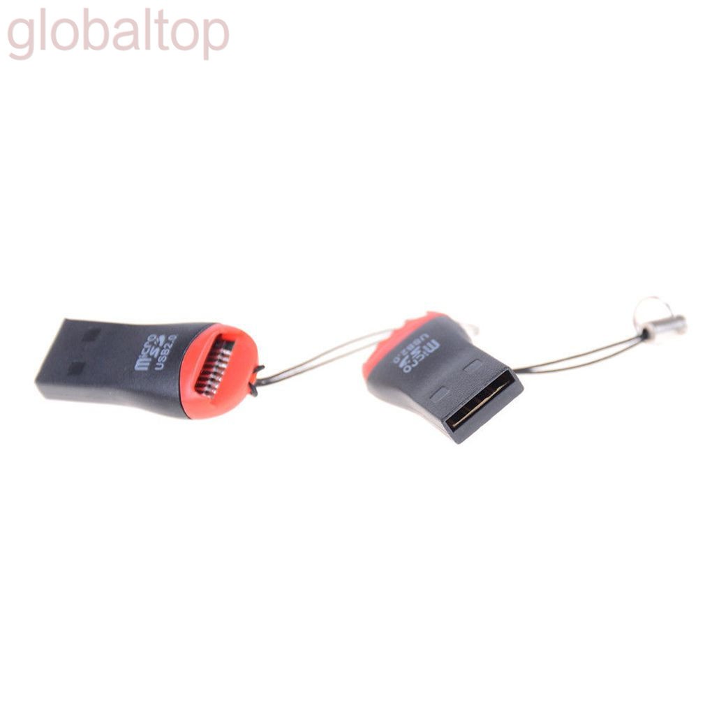 Đầu đọc thẻ nhớ mini hỗ trợ USB 2.0 có dây móc khóa chống thất lạc