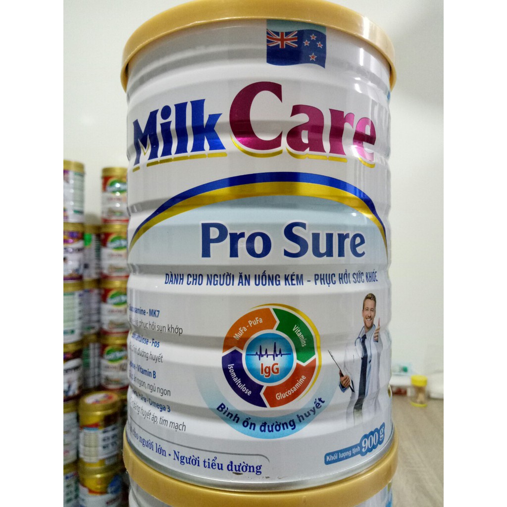 Sữa Milkcare Pro Sure giúp người cao tuổi phục hồi sức khoẻ 900gr