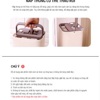 Bộ Cây Lau Nhà Lock&Lock Squeeze Flat Mop