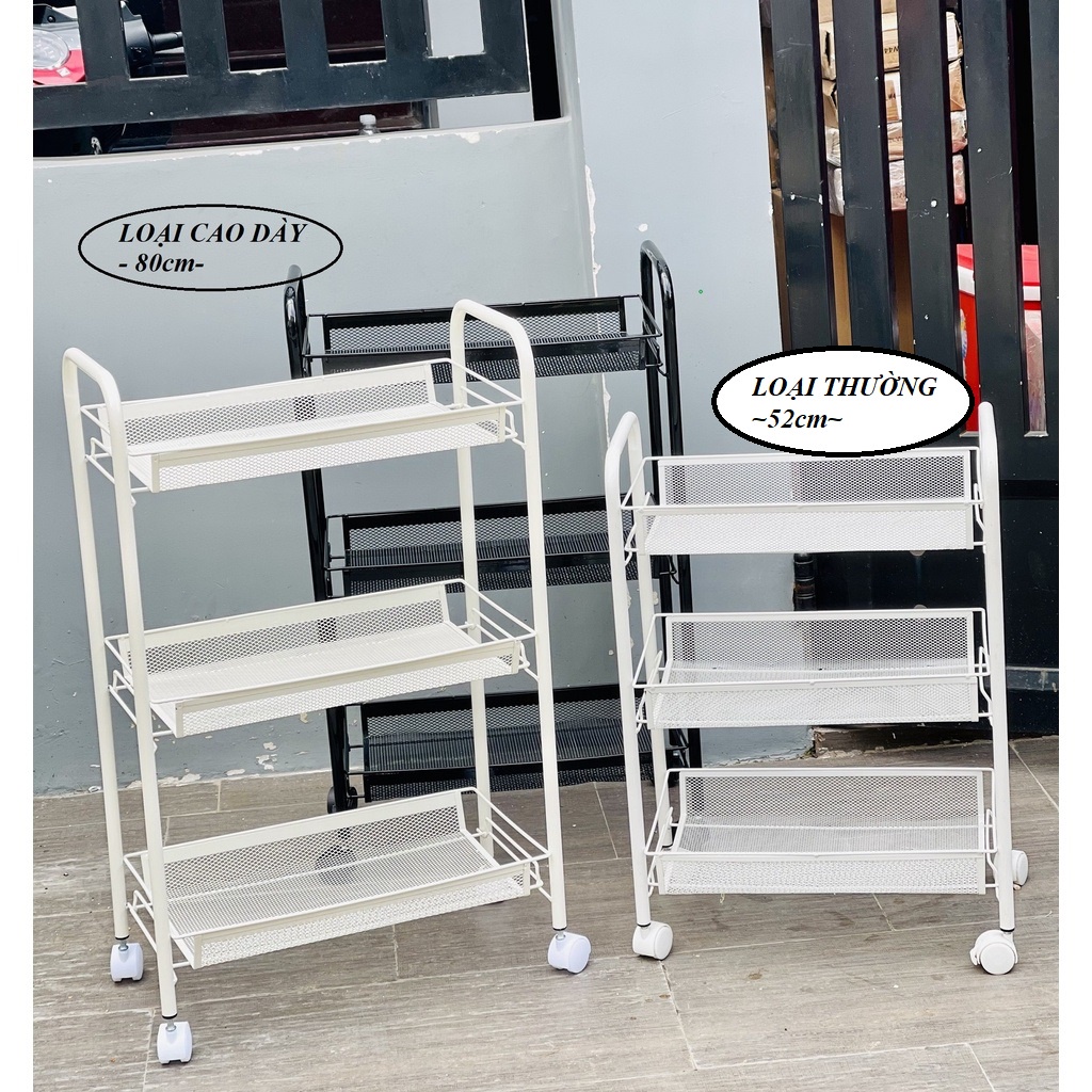 {SALEE} Xe Đẩy Đồ Đa Năng 3 Tầng, Kệ Spa, Bỉm Sữa