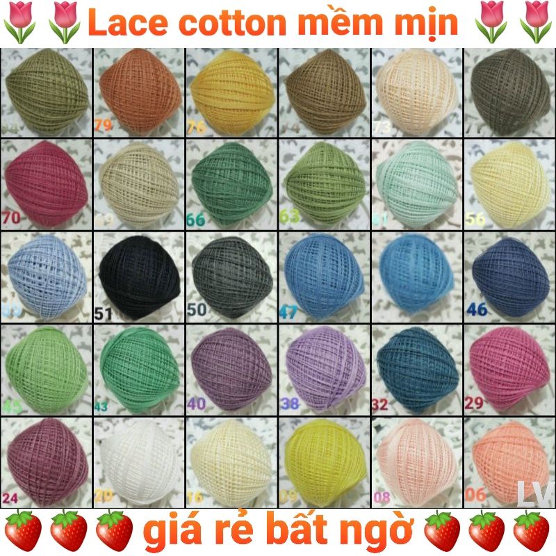 Len sợi lace cotton móc áo váy bikini thú bông lót ly