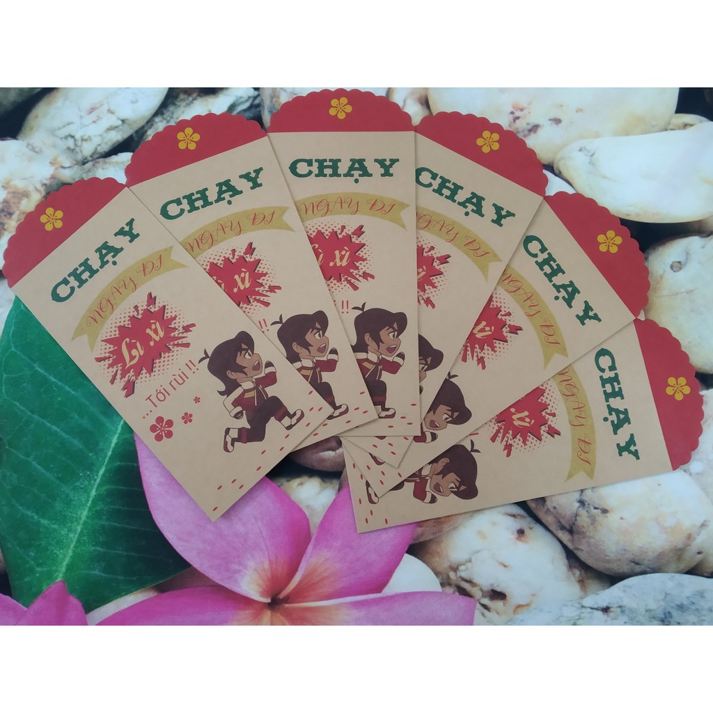 Bao Lì Xì giấy Kraft set 6 cái - Hình Thật Shop Tự Chụp