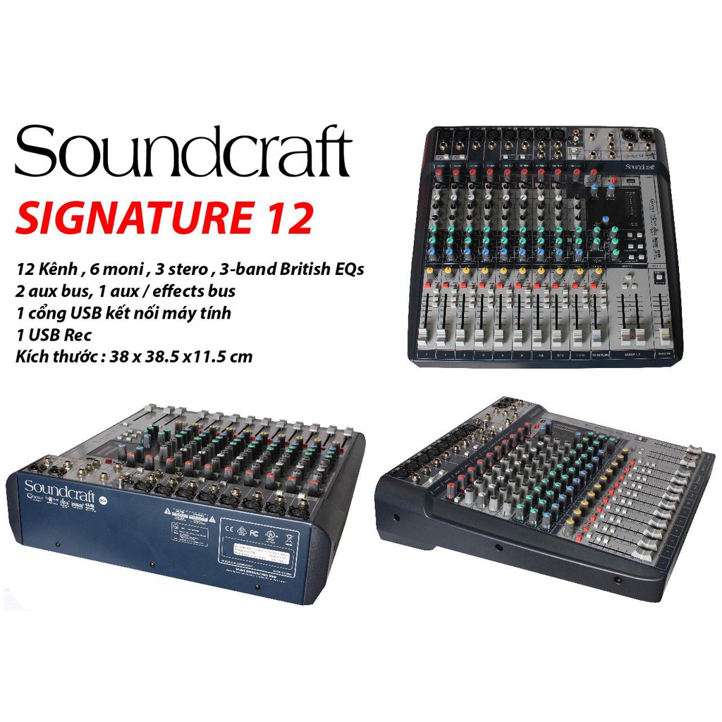 [Mã ELHACE giảm 4% đơn 300K] Mixer SoundCraft Signature 12