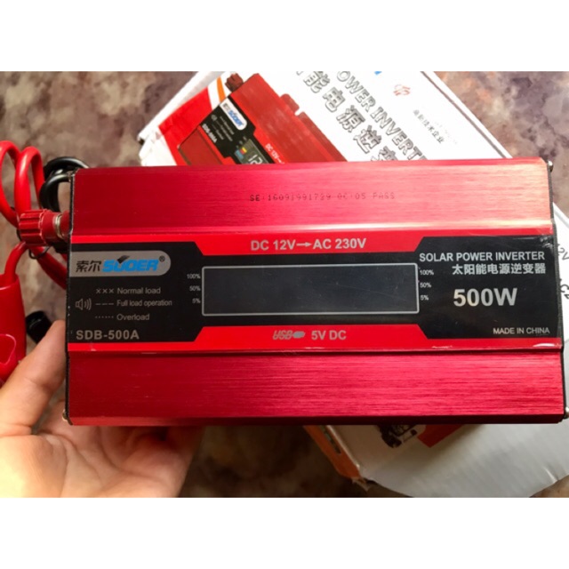 (sẵn)Máy kích điện inverter Sunder 500w12v