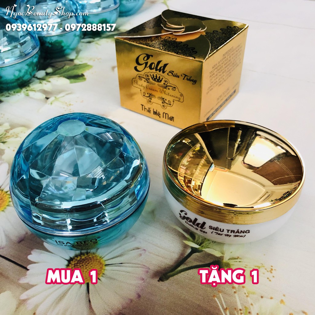 [Mua1 - Tặng1] Mua kem body IsaBeo tặng kem body Gold dưỡng trắng da cơ thể