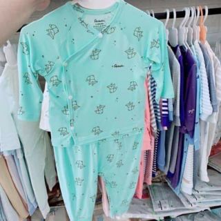 SALE SỐC Bộ sơ sinh khuy lệch avaler