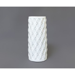 Lọ hoa sứ trắng Bát Tràng cao 25cm