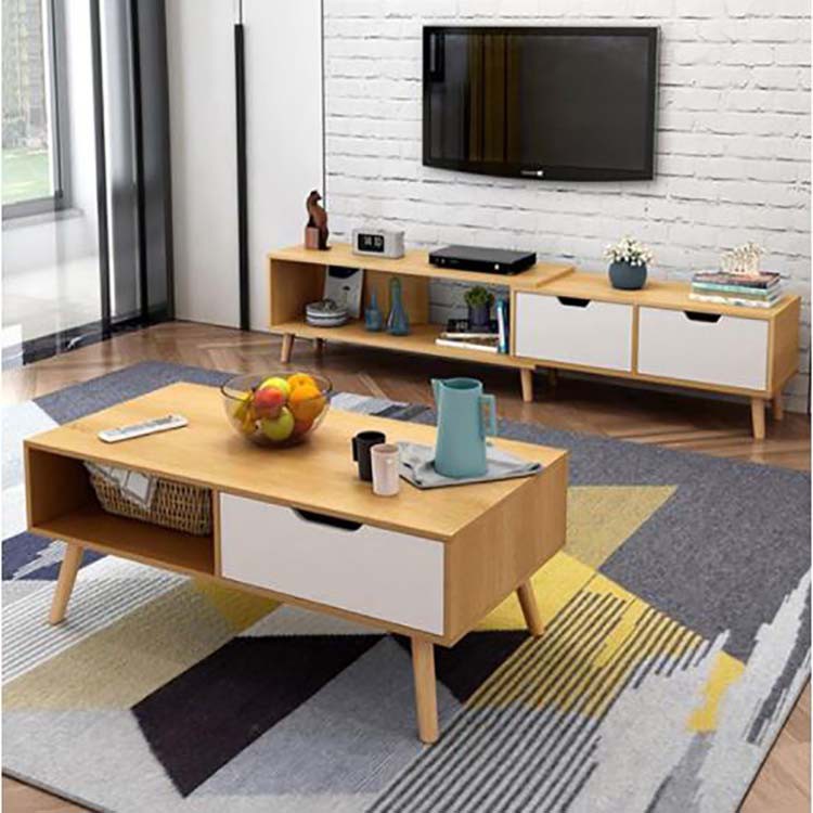 💟Combo kệ tivi và bàn trà để sàn dành cho phòng khách thông minh có thể thay đổi kích thước FNL-81/FNL-82