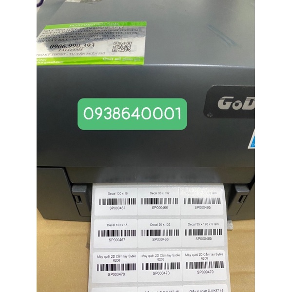 Giấy in Mã Vạch hay còn gọi Decal Mã Vạch loại 3 tem / Hàng chuẩn 35 x 22mm Không Dùng Cho Máy In Nhiệt