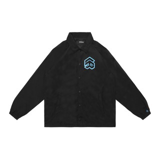 5THEWAY/stroke/ BIG LOGO COACH JACKET - BLACK