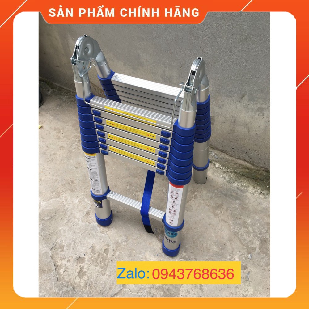 Thang Nhôm Rút NINDA Chữ A 5.6M (2.8M+2.8M) - BH 2 NĂM