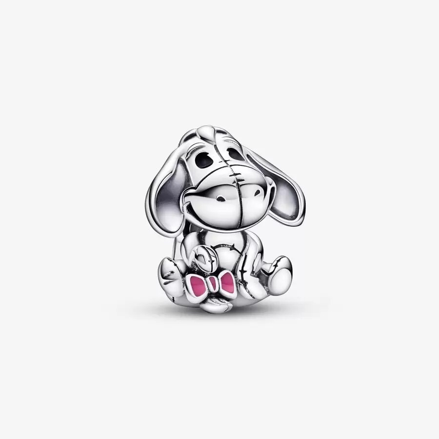 Disney Winnie the Pooh Eeyore Charm Mạ Bạc Phù Hợp Với Chảo Vòng Tay DIY Trang Sức Nữ