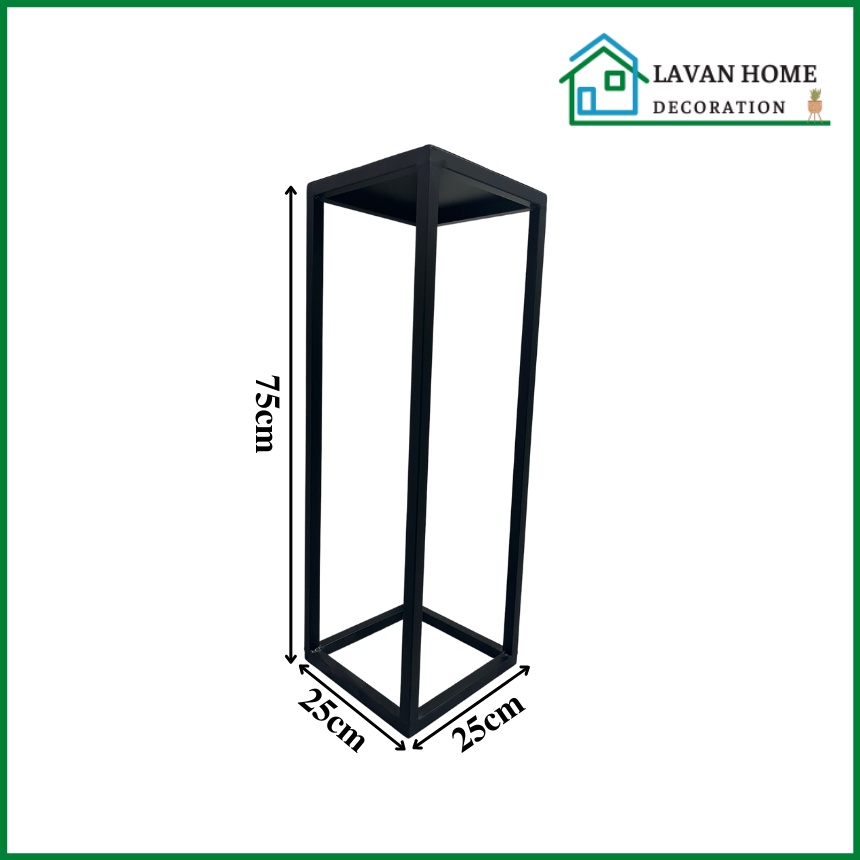 Kệ sắt gỗ kê chậu cây cảnh trong nhà, kệ cây cảnh tiện lợi, dễ dàng vệ sinh, đôn gỗ kê tượng size M - 75cm