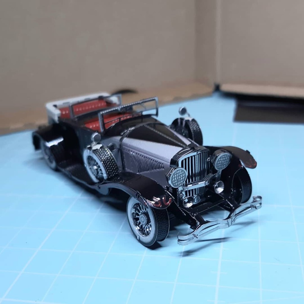 Mô hình 3D kim loại siêu xe hạng sang 1935 Duesenberg Model J, Mô hình lắp ráp 3D thép không gỉ cao cấp- Chưa lắp