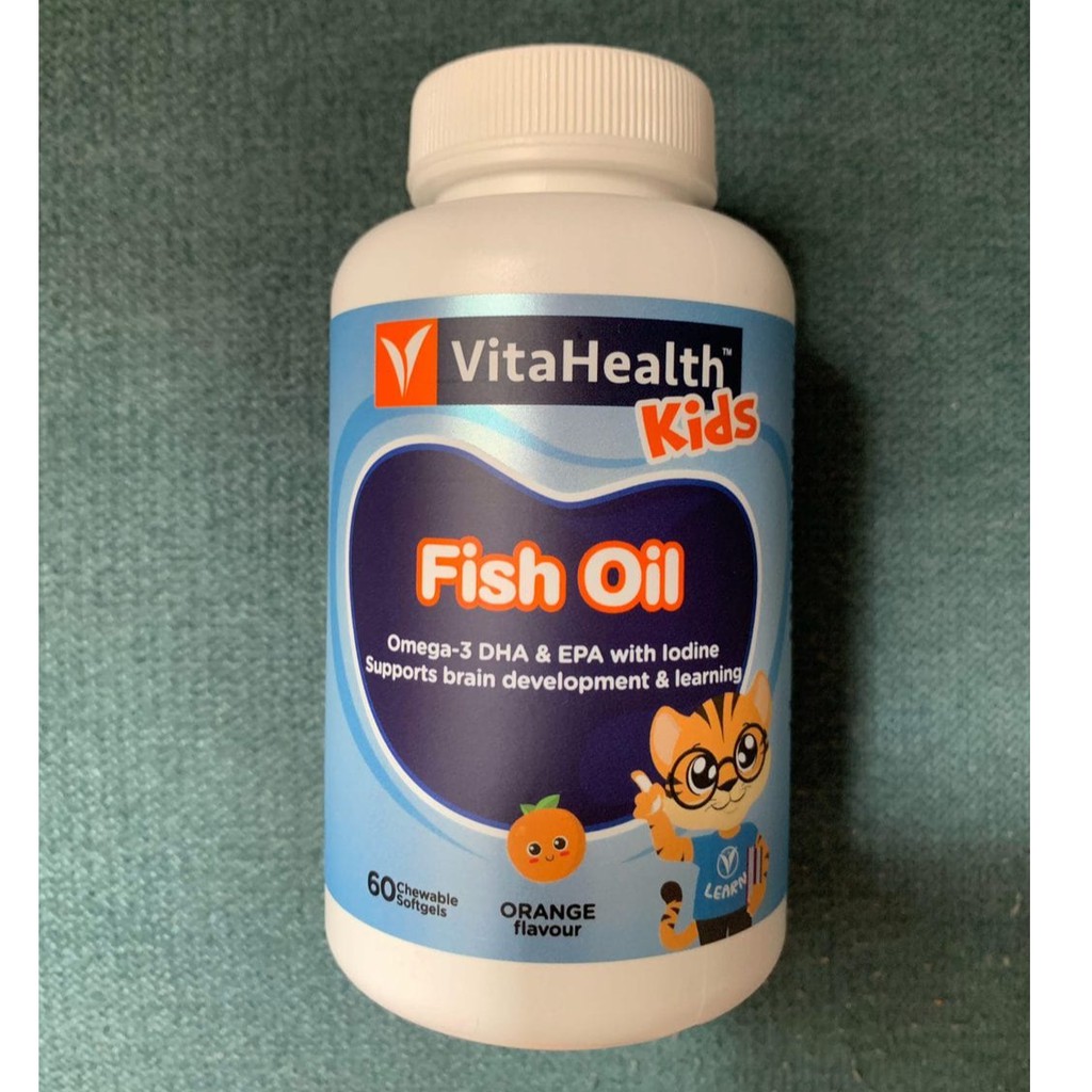 Viên Nhai Bổ Sung DHA Cho Bé VitaHealth Kids Fish Oil Hộp 30 Viên