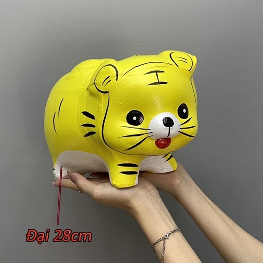 Ống Heo đất bỏ tiền tiết kiệm - Lợn đất size lớn dài 28cm - Quà tặng sinh nhật