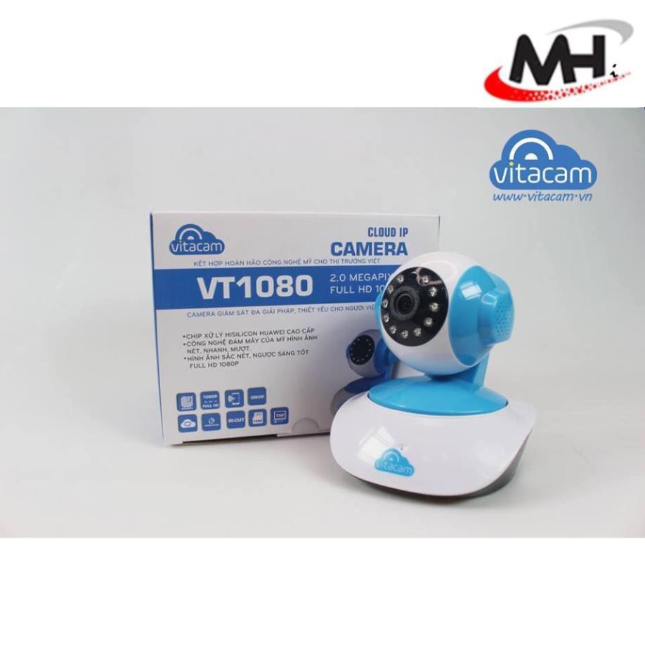 GIẢM 30% Vitacam VT1080 - Camera Ip Wifi 1080P - 2.0Mpx Full HD - Xoay 355 độ, đàm thoại 2 chiều