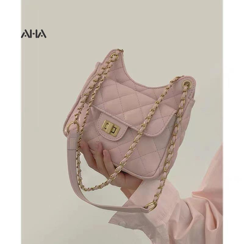 Túi xách AHA official cỡ nhỏ phối dây xích thời trang dành cho nữ