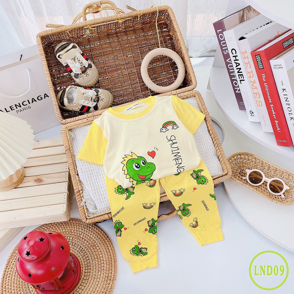 [LND09] Bộ Cộc Tay, Quần Dài Thun Lạnh MINKY MOM CÓ SIZE ĐẠI In Hình Dễ Thương Mềm Mịn Thoáng Mát, Hàng Chuẩn Đẹp Cho Bé