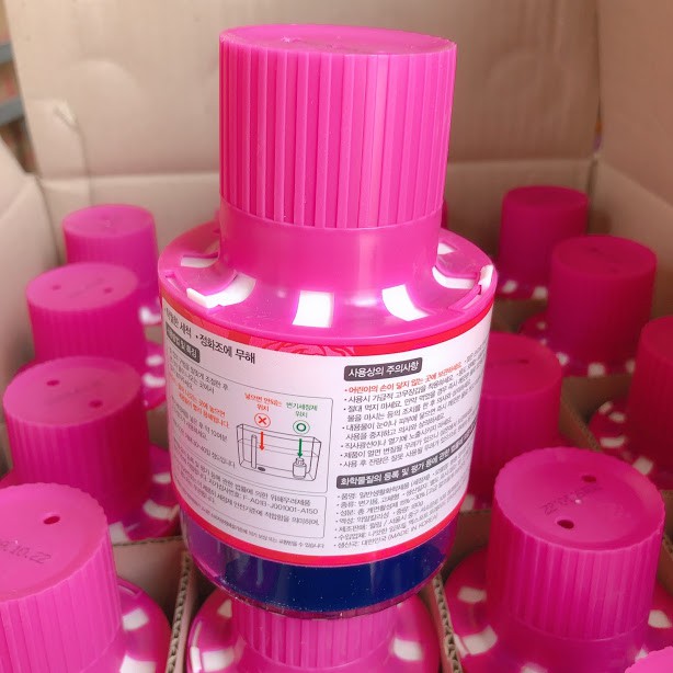 Cốc thả bồn cầu khử mùi diệt khuẩn Hàn Quốc 180 gram màu tím hương hoa hồng
