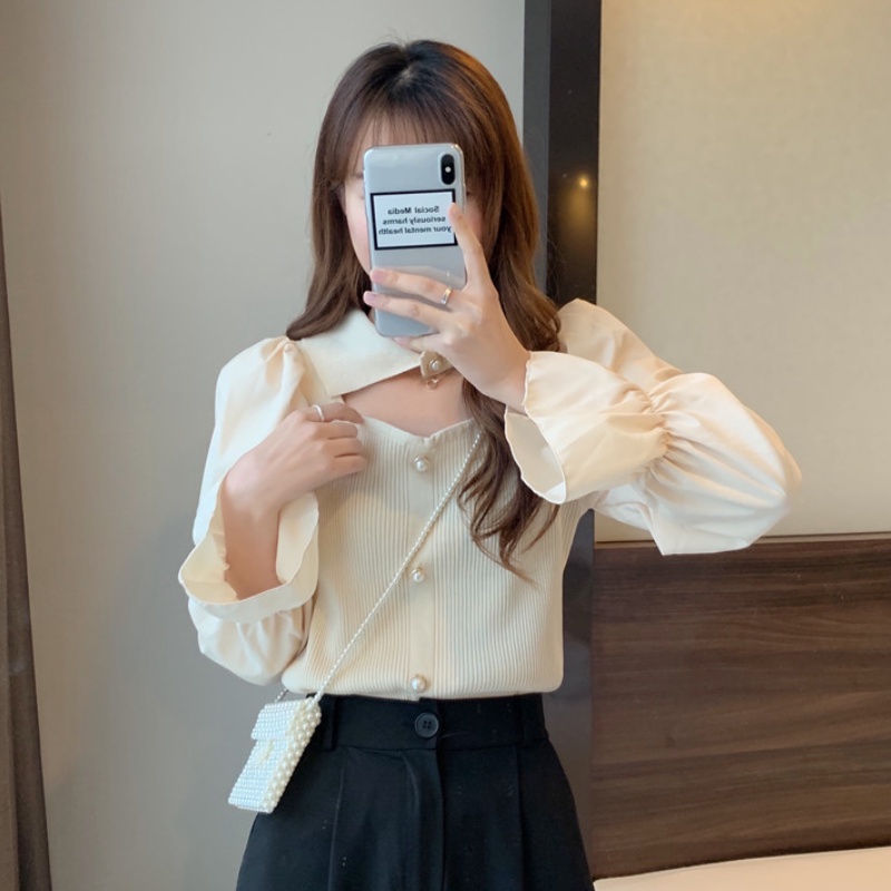 Áo dệt kim dễ thương pc Hàn Quốc dễ thương cho nữ