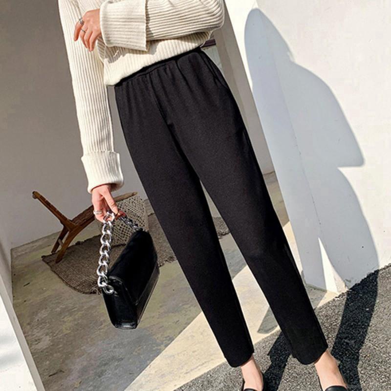 [Baywellfashion]Quần Harem nữ ống rộng màu trơn thời trang | BigBuy360 - bigbuy360.vn