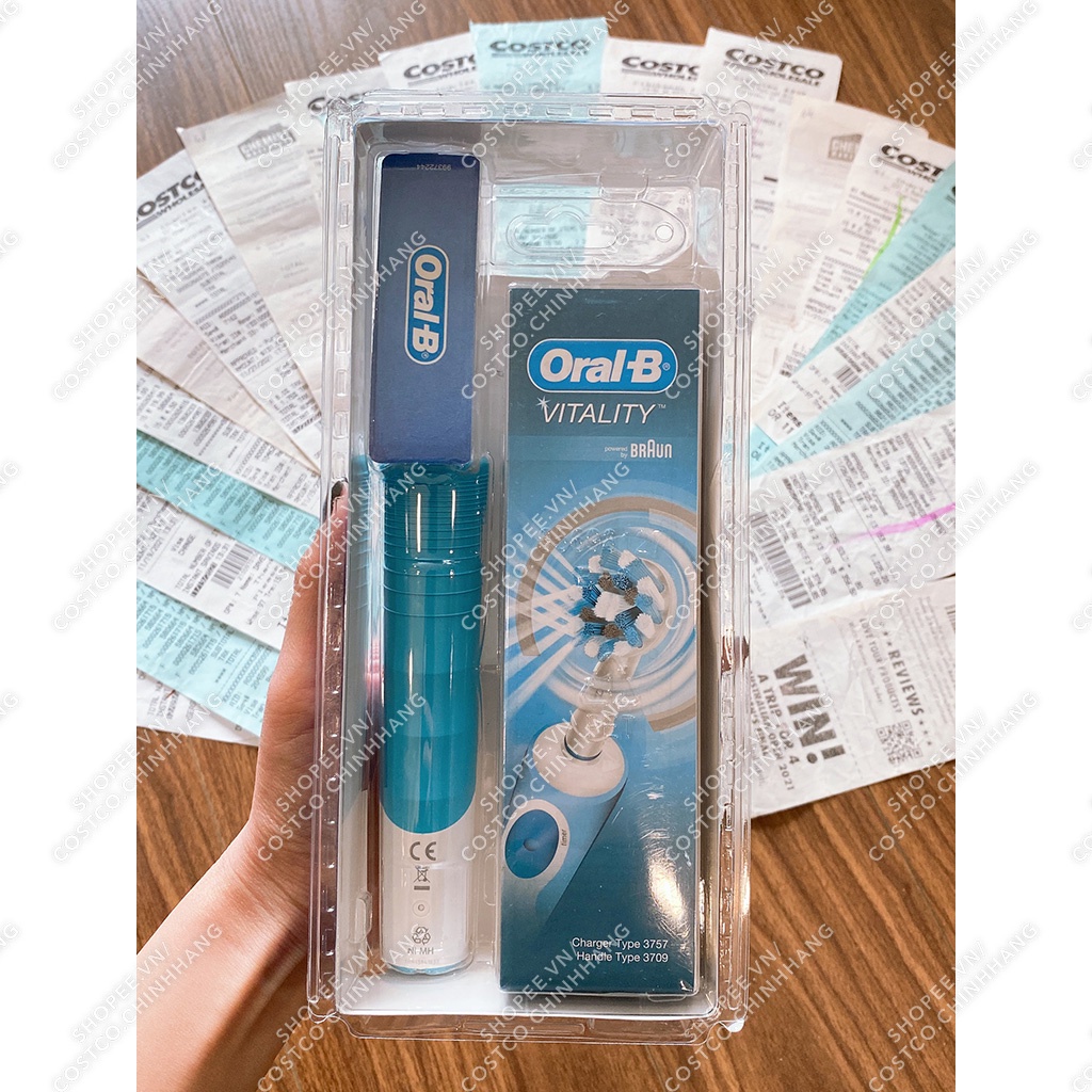 Bàn chải điện Oral B người lớn và trẻ em kèm 1 đầu thay