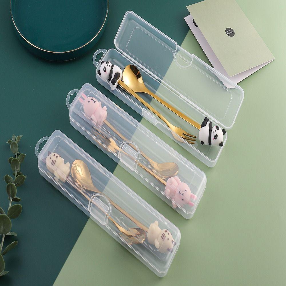 Bộ Muỗng Nĩa Bằng Thép Không Gỉ Hình Phi Hành Gia Hoạt Hình