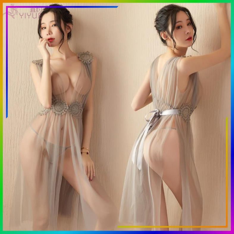 Váy ngủ cosplay thiên thần dáng dài gợi cảm, [nile] đầm ngủ quảng châu xẻ tà cao cấp chụp ảnh studio siêu thần thái