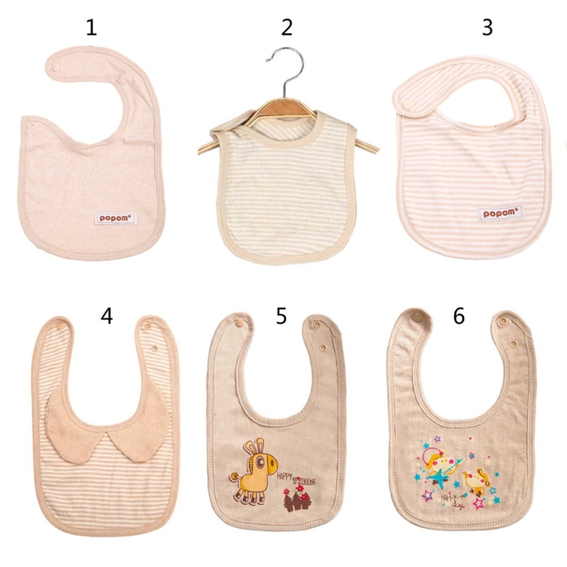 Khăn Yếm Cotton Hai Lớp Mềm Mại Tự Nhiên Dành Cho Em Bé Sơ Sinh