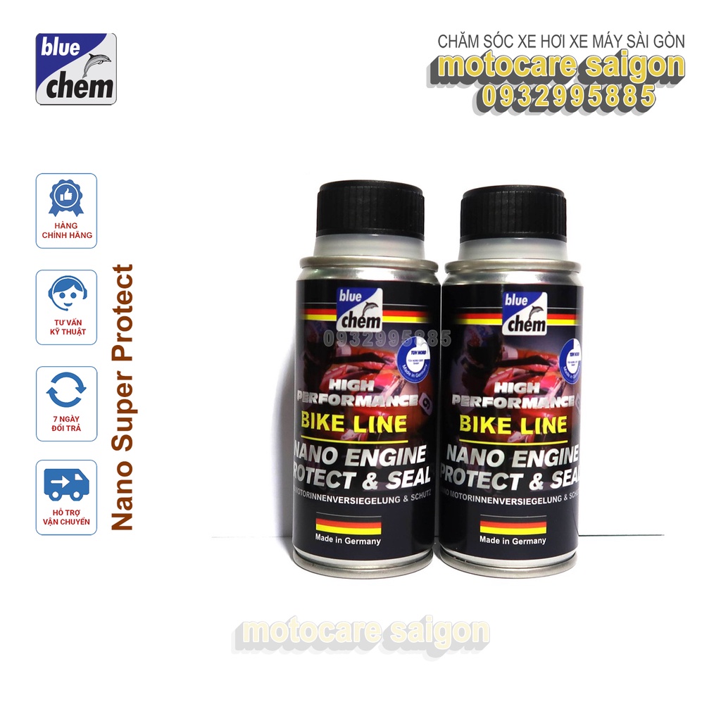 Phụ gia bảo vệ, tăng tốc động cơ Bluechem Nano Bike Line Super Protect 50ml