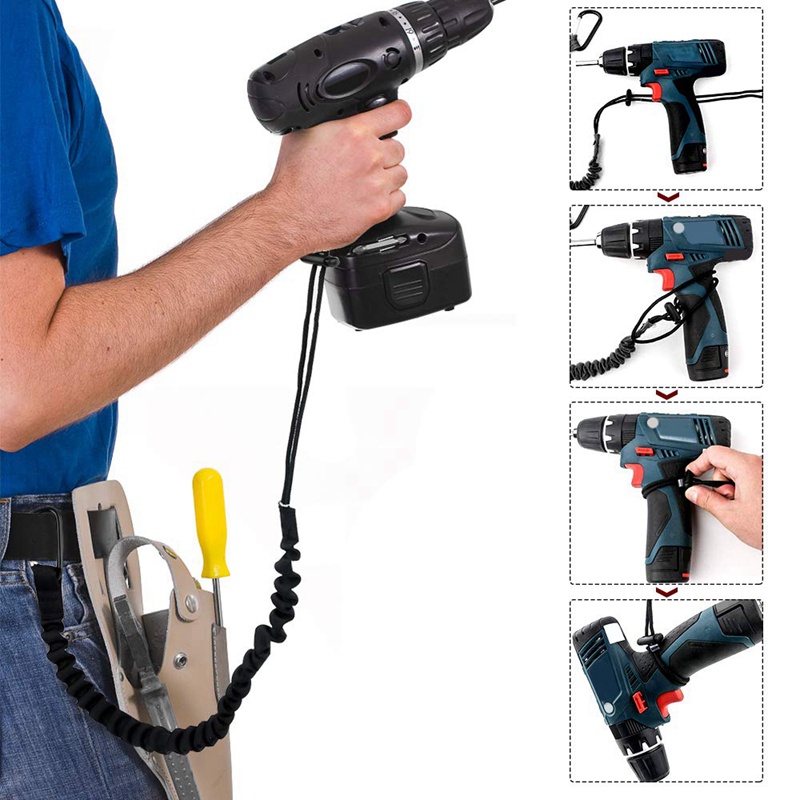 Set 3 Dây Lò Xo Màu Đen Độ Cao Co Giãn Cao Chống Rơi Có Thể Thu Gọn Cho Hoạt Động Ngoài Trời