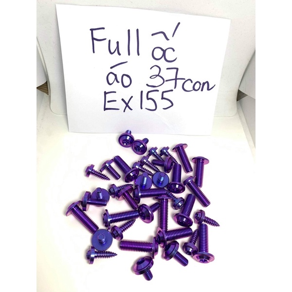 Combo full ốc áo đĩa titan gr5 cho xe honda yamaha suzuki winner x sonic satria exciter 150 155 ( titanium bolt for body