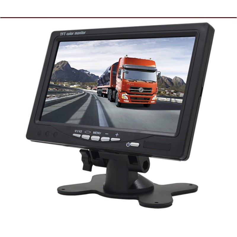 Bộ camera lùi và màn hình cho xe tải, xe khách bao gồm 2 camera và màn hình 7inch dễ dàng tự lắp đặt