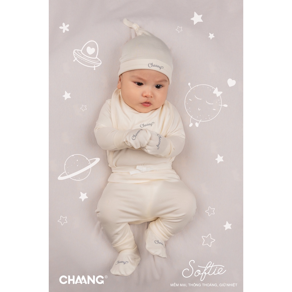 [CHAANG SƠ SINH] - Bộ quần áo Chaang sơ sinh cài chéo cho bé trai bé gái Cosmos AWD2022D13