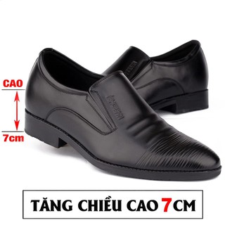 Giày công sở nam Tăng 7Cm Chiều Cao da bò thật ISHOESVN IS294