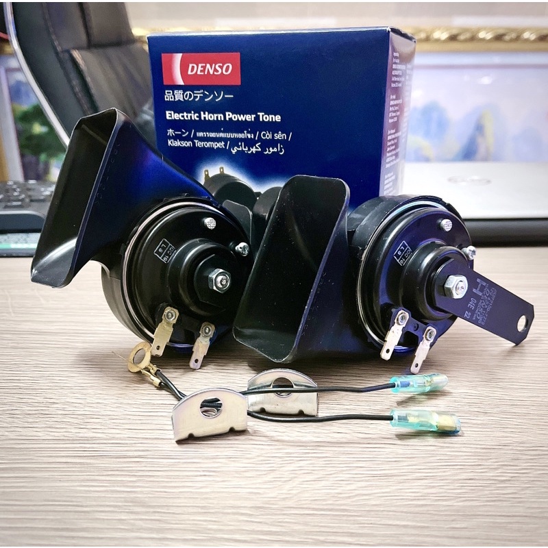 Còi Sên Ô Tô Chống Nước DENSO 12V Âm Thanh Rõ, 2 Jack Cho Ô Tô Từ 4 Chỗ Đến 16 Chỗ - Còi Sên DENSO Chính Hãng